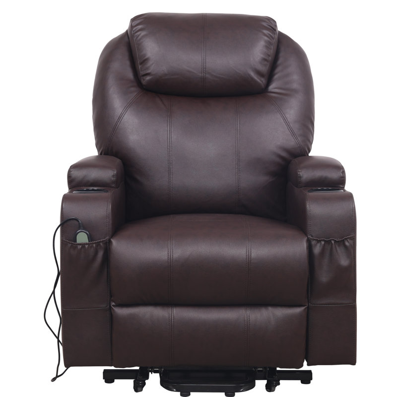 Latitude Run® Power Lift Assist Leather Reclining Heated Massage Chair